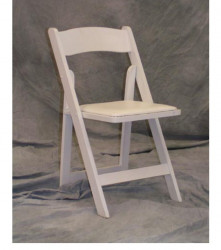 White wooden garden chair