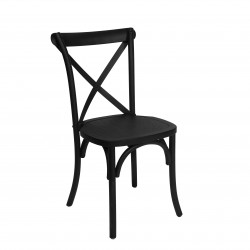 Wood X Back Chair - Black Wood X Back Chair